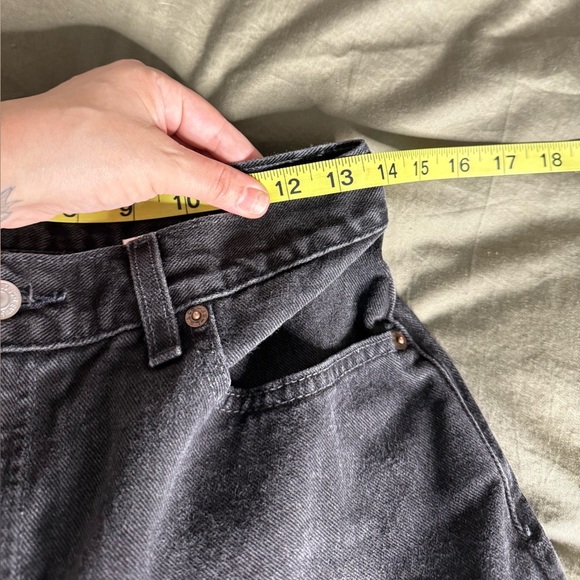 VINTAGE LEVI’S 550 BLACK JEANS 2001 Size 8 MIS M 100% Cotton Tapered Leg Y2K 90s - Picture 7 of 12